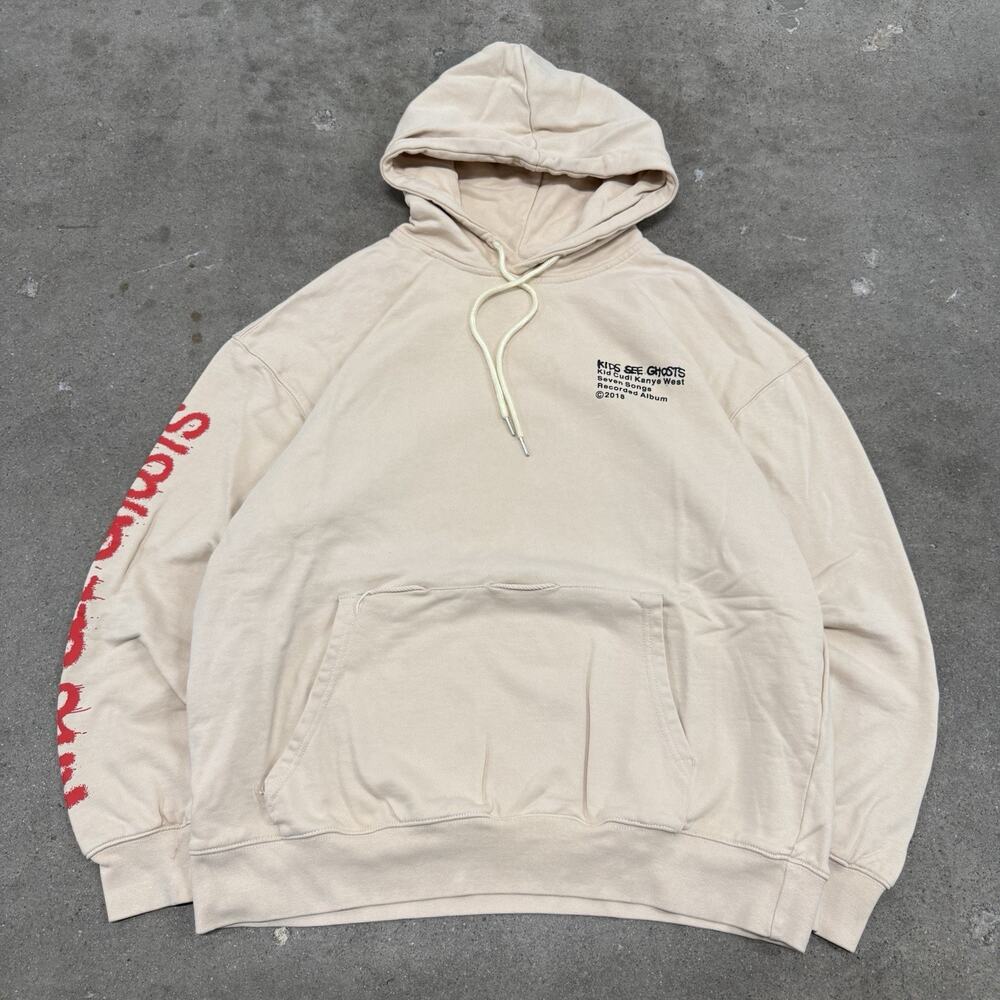 Kids See Ghosts Kanye West Kid Cudi Murakami Hoodie Hip Hop Rap Tour Size XL